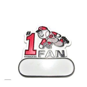 CINCINNATI REDS #1 FAN MAGNET REDS #1 FAN SIZE 3 BY 3 NEW MLB